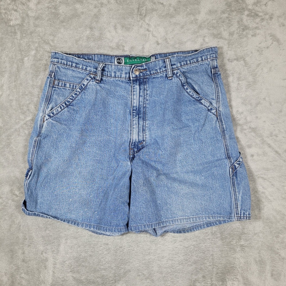 Levis Carpenter Shorts Mens 36 Blue SilverTab Vintage Denim Relaxed 90s Y2K